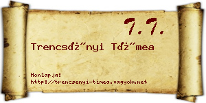 Trencsényi Tímea névjegykártya