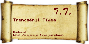 Trencsényi Tímea névjegykártya